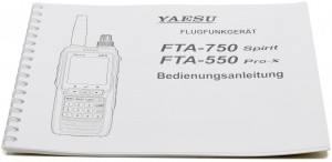 Bedienungsanleitung Deutsch für Yaesu FTA-550/750