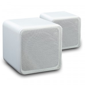 E-Audio Lautsprecher-Paar Weiß 120x120x132 40 Watt