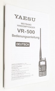 Yaesu Anleitung VR-500 deutsch